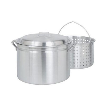 24-Qt. Fryer- Steamer with Lid and Basket - Aluminum